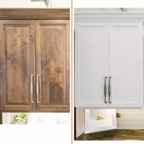 before and after cabinet refacing