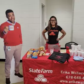 Jake, Trent and I stopped by Forsyth County District teacher orientation.