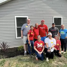 We worked hard on State Farm Founders Day and loved it!! Thank you, Habitat for Humanity, for having us out!!