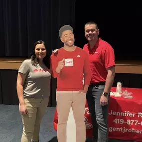 Jake was out at the Anthony Wayne High School teaching seniors the basics of car insurance.