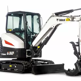 Bobcat Construction Three Tine Grapple Compact Excavator