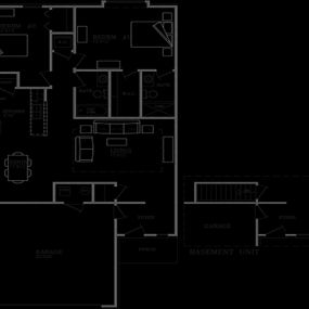 Boulder floor plan at  Cascade Pointe of Saline Apartments