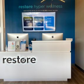 Restore Hyper Wellness Lawrenceville, NJ front desk