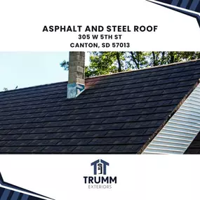 asphalt and steel roof