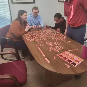 Puzzle break in the office today!