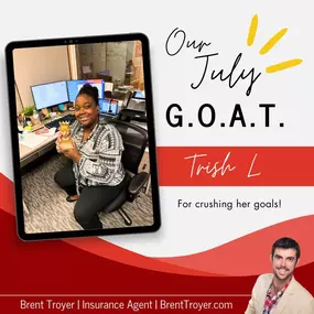 ???? Trish absolutely crushed it in July, hitting more goals than anyone else on the team! She's officially our GOAT of the month. ???????? Congrats, Trish, on an amazing job! Keep setting the bar high!