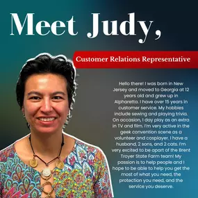 Meet Judy, our Customer Relations Representative