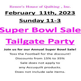 Super Bowl Sale Tailgate Party