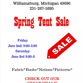 Spring Tent Sale