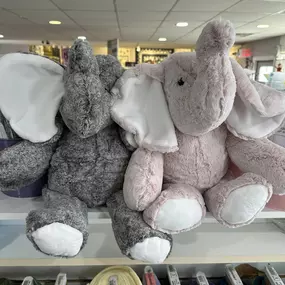 Look at these cute Elephants!! We have kits for all three colors available in store and online! They make great little cuddle buddies, just ask Gabe!