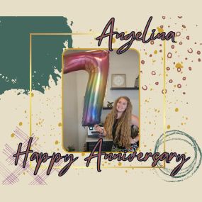 Happy work anniversary, Angelina!  Thank you for all that you do!