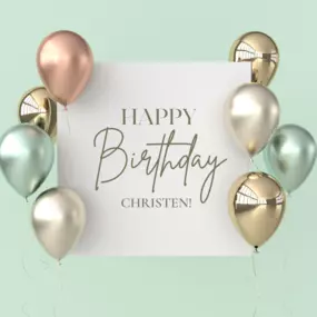 Happy birthday, Christen!