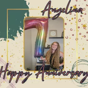 Happy work anniversary, Angelina!  Thank you for all that you do!