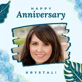 Happy anniversary, Krystal!