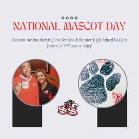 Showing our love for South Sumter High School & the Wolf Mascot  
Happy National Mascot Day-  to all those who have worn the costume on those hot Florida game nights- You are appreciated! 
Who is your favorite mascot?  Let us know.