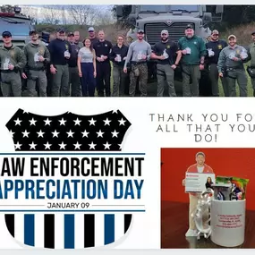 Celebrate National Law Enforcement Appreciation Day today!  Some brave men and women serve each of us every day, they take us out of harm's way, defuse situations, and protect what we hold dear. 
 We visited some of the Sumter County Sheriff's Office-Florida deputies and delivered each of them a mug of sweet treats to show our appreciation; if you see an officer today, thank them, because you never know when you may need them.
On behalf of myself and the entire Victoria Carosella State Farm team