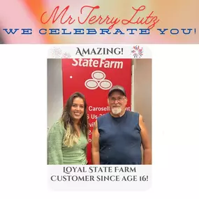 How many years have you been a State Farm customer?  
Mr Terry Lutz of Bushnell, came in the office today with delicious donuts to share with the team; come to find out he has been with State Farm since he was 16 years old! 
That kind of loyalty is rare so its an HONOR that Victoria Carosella State Farm is now his agency!  Here is to many more years!