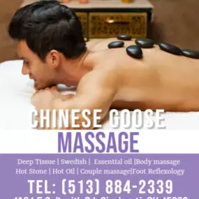 Hot Stone Massage is a speciality massage where smooth, heated stones are used by the therapist 
by placing them or rubbing them on the body. The heat from the stones leads to 
deep relaxation and to warming up of the tight muscles enabling the therapist to 
work more deeply and more quickly.