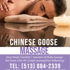 Our traditional full body massage in Cincinnati, OH
includes a combination of different massage therapies like 
Swedish Massage, Deep Tissue,  Sports Massage,  Hot Oil Massage
at reasonable prices.