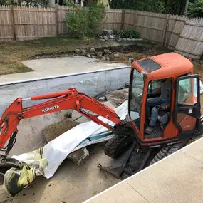 Pool Removal by Briggs Contracting.