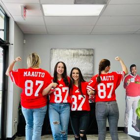 We’re ready for the Big Game this weekend! ???? 
Our players at the office are here to help with all of your auto ????, home ???? & life ???????? insurance needs! 
Give us a call ☎️ at 904-207-7710