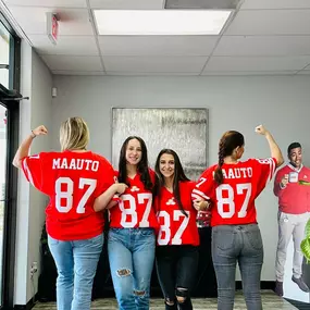 We’re ready for the Big Game this weekend! ???? 
Our players at the office are here to help with all of your auto ????, home ???? & life ???????? insurance needs! 
Give us a call ☎️ at 904-207-7710