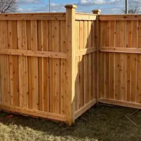 wood privacy fence