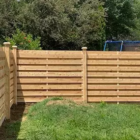 Shadowbox cedar fence