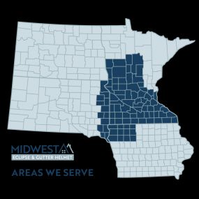 Midwest Eclipse & Gutter Helmet Service Area Map