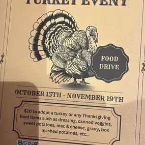 The “Adopt A Turkey” Is going so incredibly well we are increasing the goal to SIXTY full Thanksgiving meals for local families in need. You can Adopt A Turkey for $20.00 OR drop off. cans of corn, peas, yams, cranberries, green beans, boxes of stuffing or potatoes and packs of gravy. We need SIXTY of each. You can drop off at my office at 816 W Laraway Road in New Lenox OR Jacqueline Stocks-Rust Customized Massage and Facials located at 150 Market Place in Manhatan (Berkots Center)