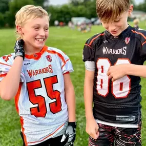 You blink and then this happens. These are my “original” NIL guys from Manhattan, Reggie Hillary and Cooper “the beast” Drew who are not only model student athletes, they are amazing young men who will be leaders within their community. Photo One is their first grade photo, Two is rocking their Junior Warriors jerseys in 5th grade and now as they grab their jerseys as they enter 7th grade. Luke or Tyler will be licking their chops at LWW or Providence if they can land these two young men. They r