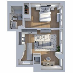 1-bedroom 1-bathroom Style B2