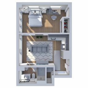 1-bedroom 1-bathroom Style B3