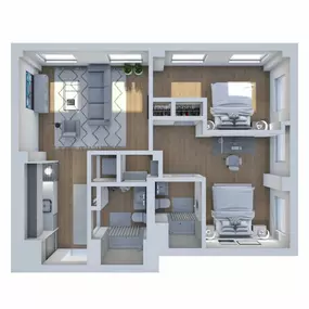 2-bedroom 2-bathroom Style C2