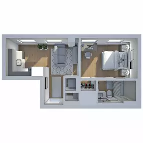 1-bedroom 1-bathroom Style B1