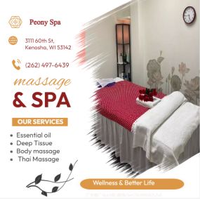 Whether it’s stress, physical recovery, or a long day at work, Peony Spa has helped 
many clients relax in the comfort of our quiet & comfortable rooms with calming music.