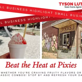 We’d love to tell you about our friends at Pixies Shaved Ice! They have the most delicious snow cones in Smithfield! Thanks, Pixies, for being loyal customers with some *sweet* perks!