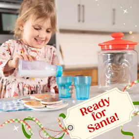 Get those cookies ready for Santa! This cute Milk and Cookies set is perfect for every day and especially Christmas Eve!