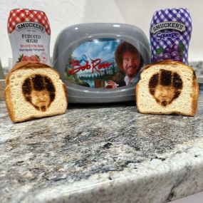 Our office celebrated National Toast Day with the one and only Bob Ross toaster here at the office! ????
