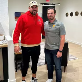 It's College Colors Day! One of us is dressed like a National Champ...the other is dressed like a UGA fan. Shoutout your team in the comments! - Chris