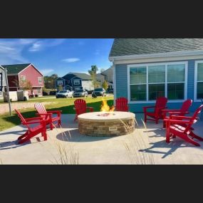 Community lounge patios with fire pits.