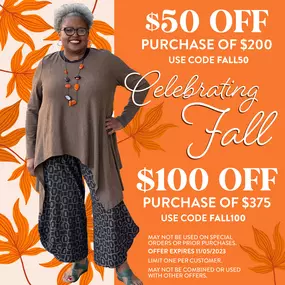 Celebrating Fall Sale!