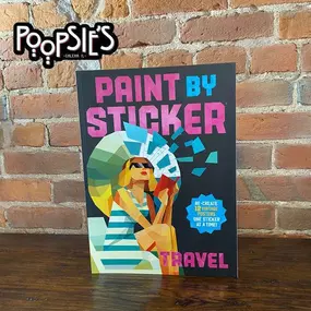 Paint By Sticker is a mesmerizing activity for artists, crafters doodlers, and colorers of all ages! Peel the sticker, place the sticker, and watch the painting come to life.