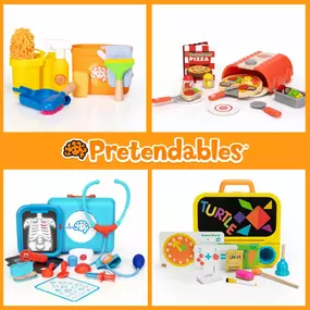 The founder of Fat Brain and her son created this great line of pretend play toys. So well thought out.... the cleaning supplies actually work and all items fit inside the oven, desk, caddy, etc. for easy storage. Another reason we love Fat Brain Toy Co. #fatbraintoys #pretendplay #PretendPlay