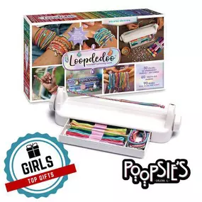 Loopdedoo is a modern twist on friendship bracelets! The patented spinning loom makes it easy to craft bracelets, necklaces, belts, lanyards, and more.