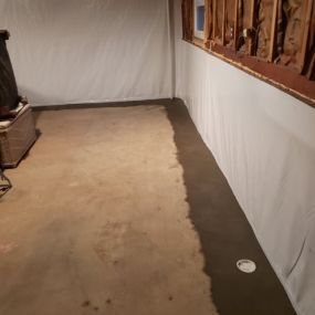 finished basement interior waterproofing by LeBlanc Basement Waterproofing