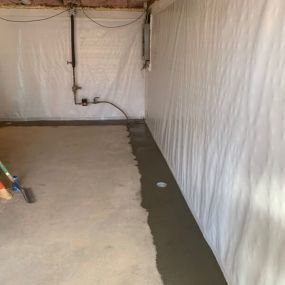 finished basement interior waterproofing by LeBlanc Basement Waterproofing