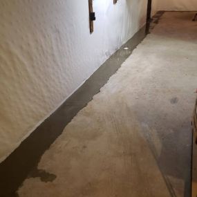 finished basement interior waterproofing by LeBlanc Basement Waterproofing