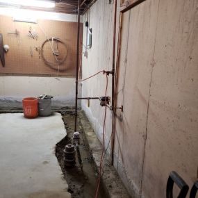 finished basement interior waterproofing by LeBlanc Basement Waterproofing