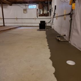 finished basement interior waterproofing by LeBlanc Basement Waterproofing